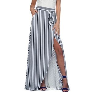 NWT Jetset Diaries Her Allies Skirt in navy/white stripe
